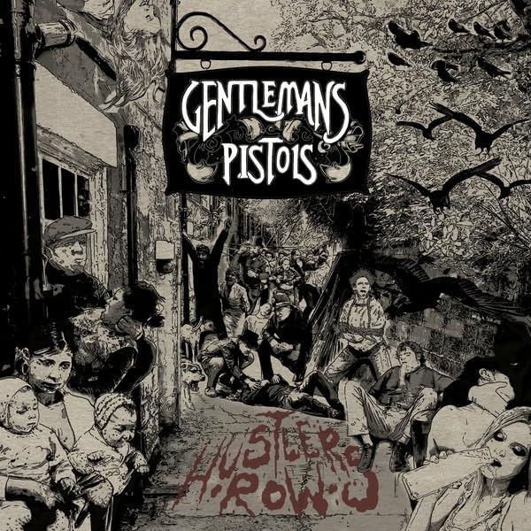 Gentleman's Pistols album cover: sketched street scene with figures and text.