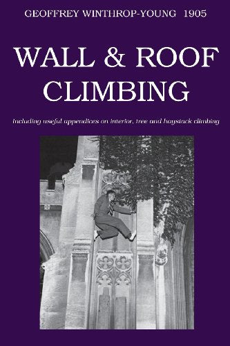 Vintage book cover depicting a man climbing a stone building.