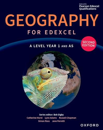 Geography textbook cover with Earth image and a chameleon.
