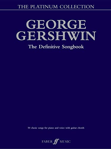 Dark blue cover of "The George Gershwin Definitive Songbook" music collection.