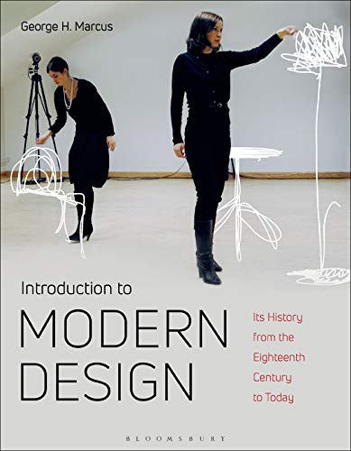 Book cover: two women near a wireframe chair, title “Introduction to Modern Design.”