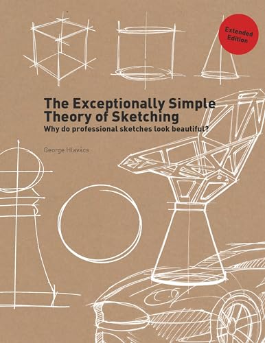 Book cover with line drawings of geometric shapes and vehicle sketches.