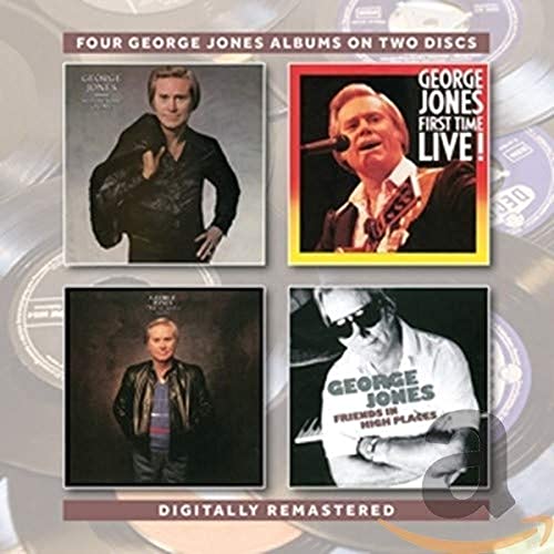 CD cover featuring four portraits of country singer George Jones.
