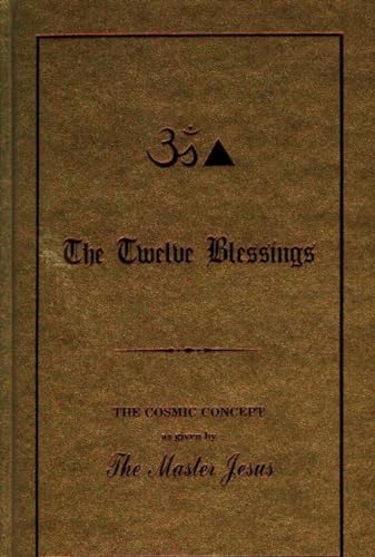 Brown book cover titled The Twelve Blessings with an Om symbol and triangle.