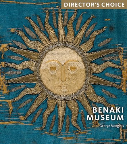 Embroidered sun with a face, book cover for Benaki Museum’s Director’s Choice.
