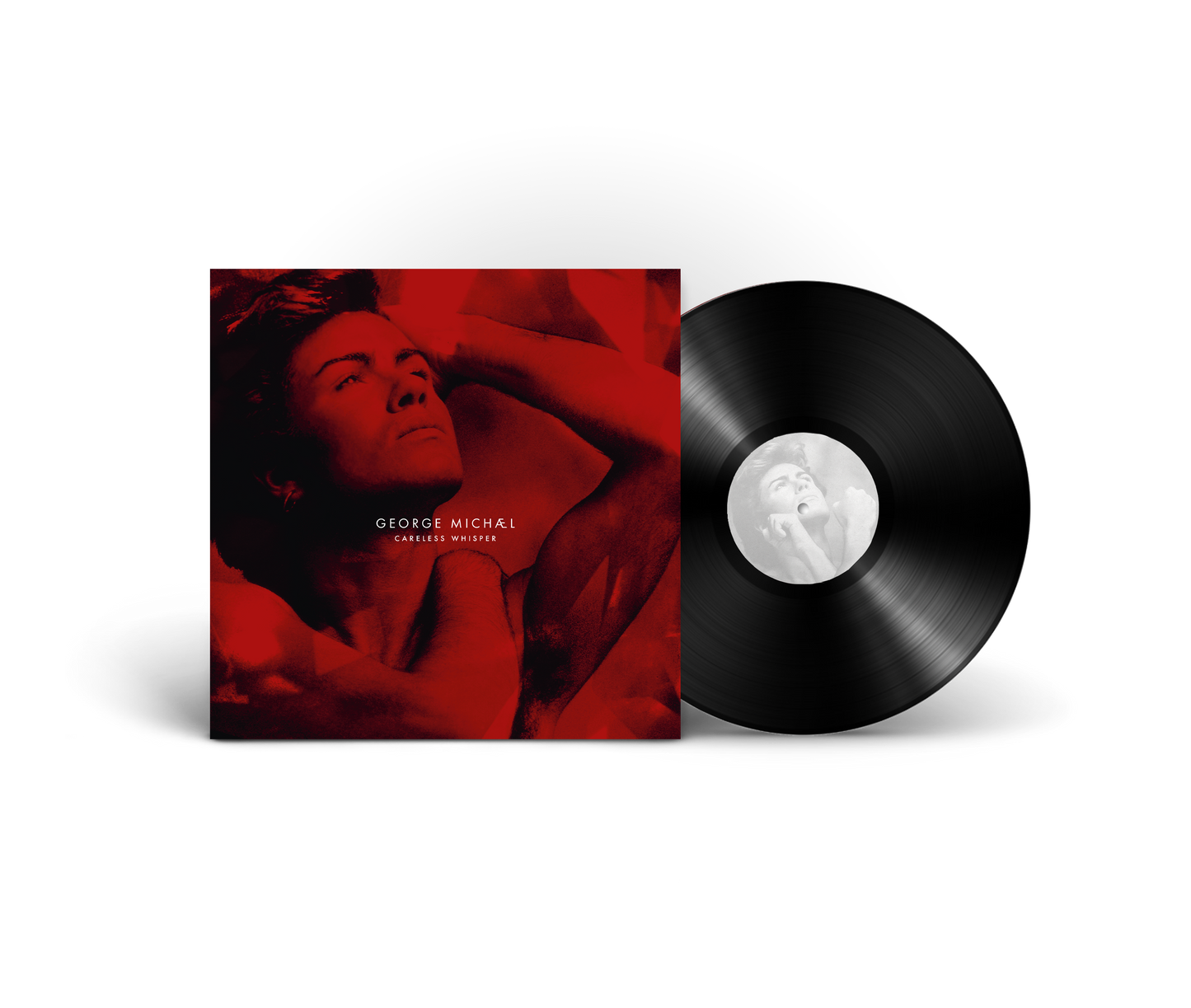 George Michael’s “Careless Whisper” 12-inch vinyl record with red cover art.