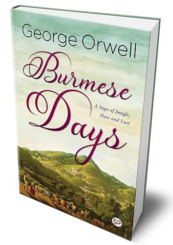 Hardcover book Burmese Days by George Orwell with a landscape illustration on the cover.