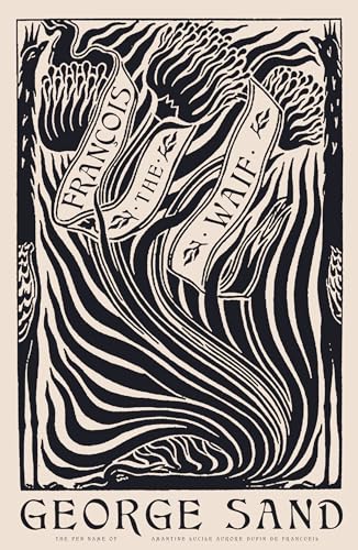 Black and white art nouveau style book cover with swirling lines.