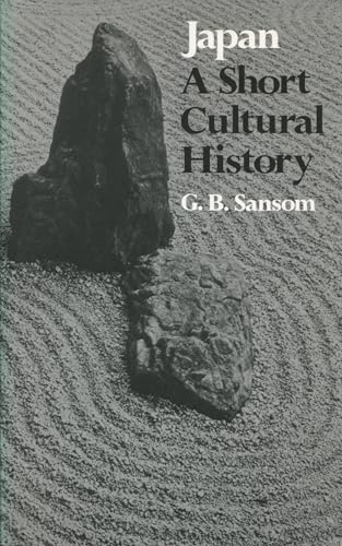 Book cover: "Japan: A Short Cultural History" with stone artifacts.