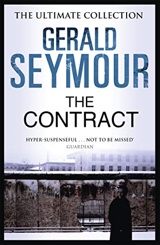 Book cover for "The Contract" by Gerald Seymour, with a wintry scene.