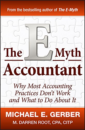 Book cover: "The E-Myth Accountant" with a large letter "E" puzzle.