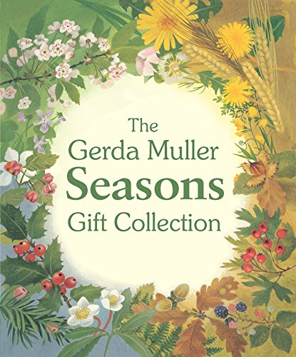 Book cover titled The Gerda Muller Seasons Gift Collection surrounded by seasonal botanical illustrations.