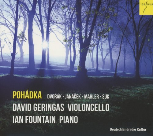 CD cover with misty forest scene and text listing composers and performers.