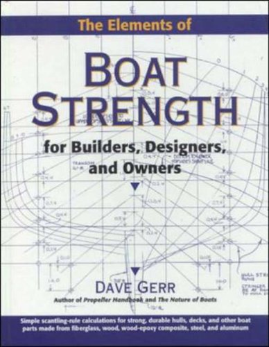 Book cover for The Elements of Boat Strength featuring a technical boat hull diagram.