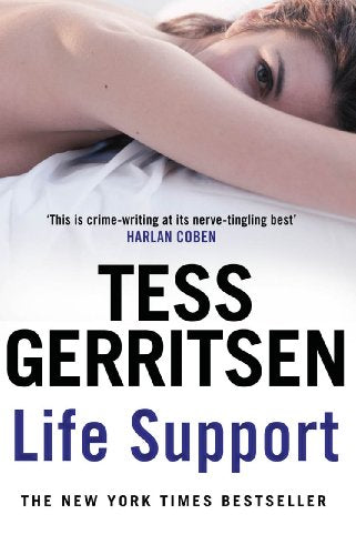 Book cover: "Life Support" by Tess Gerritsen, featuring a woman's face.