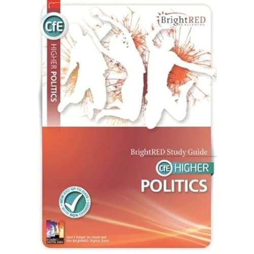 BrightRED Higher Politics study guide cover with figures and red accents.