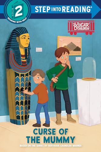 Book cover: two children looking at an Egyptian mummy in a museum.