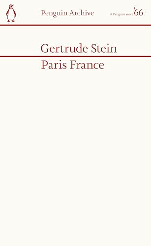 Book cover: "Paris France" by Gertrude Stein, Penguin Archive edition.