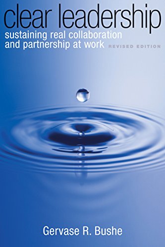 Book cover: "Clear Leadership" with a water droplet image.