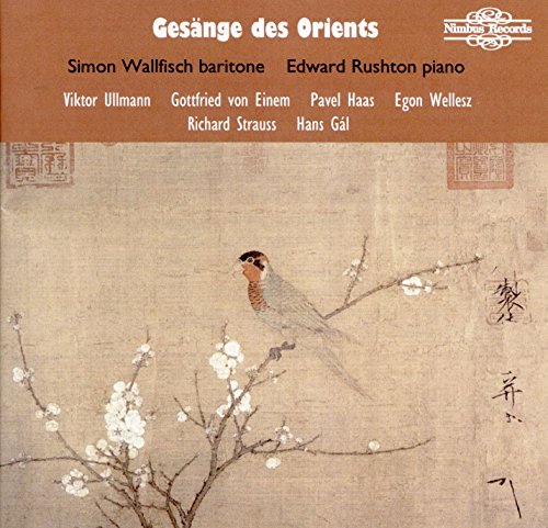 CD cover featuring a bird on a blossoming branch with text about artists and composers.