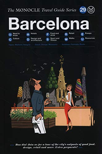 Book cover for The Monocle Travel Guide Series: Barcelona featuring a couple on terrace.