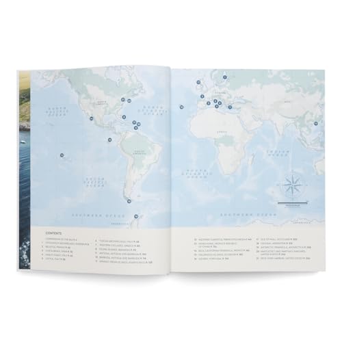 Open book displaying a detailed world map with marked maritime routes.