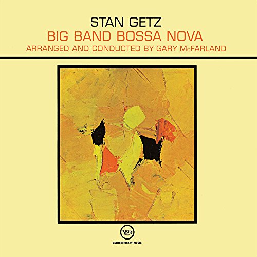 Stan Getz "Big Band Bossa Nova" vinyl album cover, abstract art.