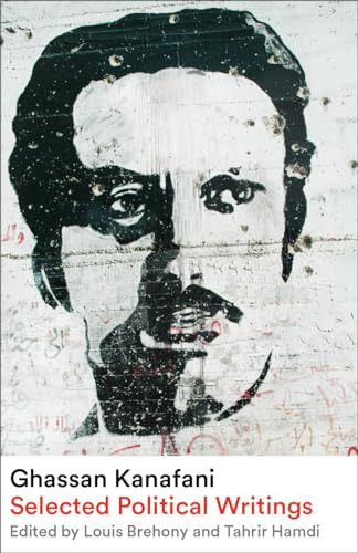 Book cover featuring a black and white stencil portrait of Ghassan Kanafani on concrete.