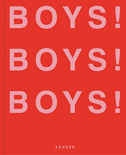 Red book cover with the word "BOYS!" repeated in white lettering.