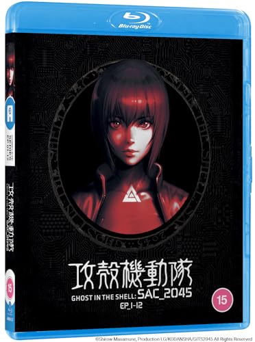 Blu-ray cover for "Ghost in the Shell: SAC_2045" featuring Motoko Kusanagi.