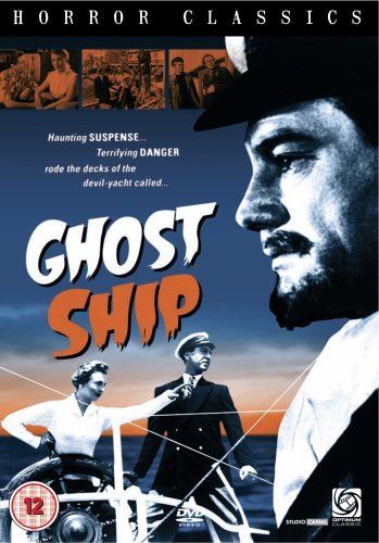 DVD cover for Ghost Ship featuring a close-up of a man and two figures.