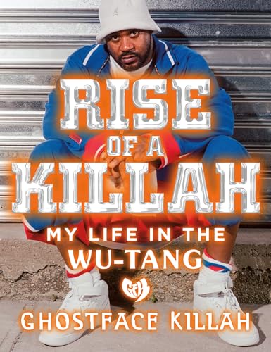 Book cover featuring Ghostface Killah in a blue tracksuit and white bucket hat.