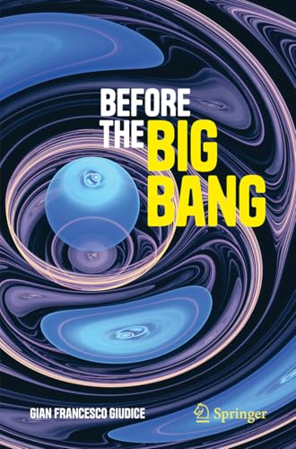 Book cover: swirling cosmic design with blue spheres and bold yellow text.