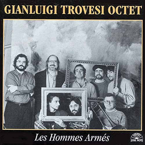 CD cover featuring a group of musicians with framed portraits.
