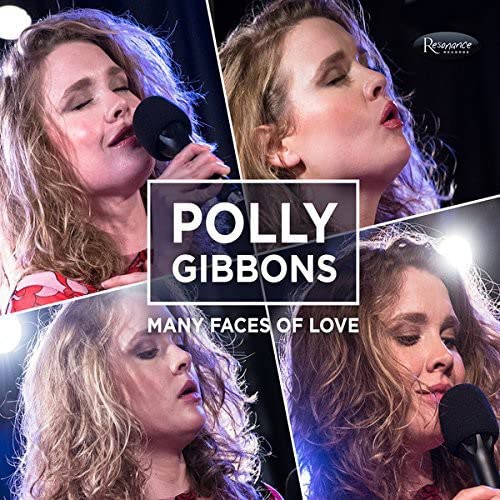 CD cover featuring Polly Gibbons singing, split into four portrait panels.