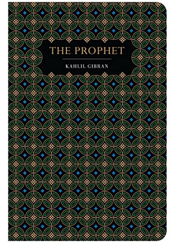 Book cover of "The Prophet" by Kahlil Gibran with geometric pattern.
