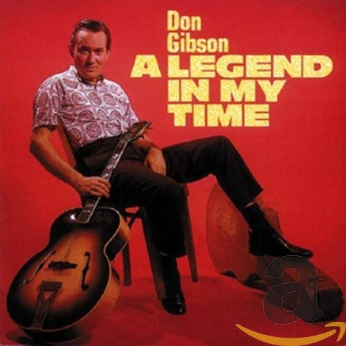 Don Gibson album cover: musician with guitar, red background.