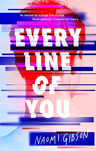 Book cover with distorted face and bold white text on colorful lines.