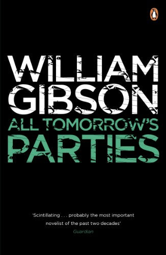 Book cover with white and green stenciled text on a black background.