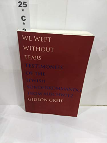 The book cover of We Wept Without Tears by Gideon Greif with a price tag.