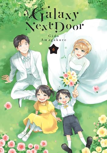 Manga volume 6 cover: couple in wedding attire with two children.