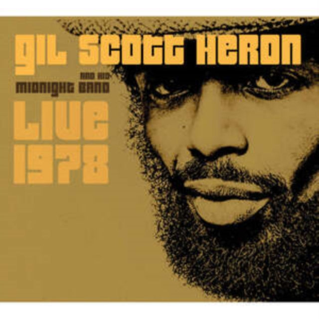 CD cover for Gil Scott Heron’s “Berkeley Live 1978” with his portrait.