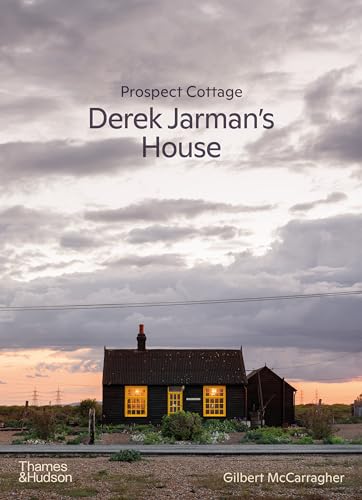 Book cover showing a black cottage with yellow windows against a cloudy sunset sky.
