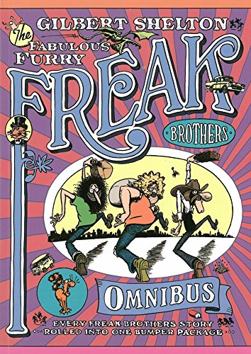 Book cover featuring the three Freak Brothers characters walking against a purple sunburst background.