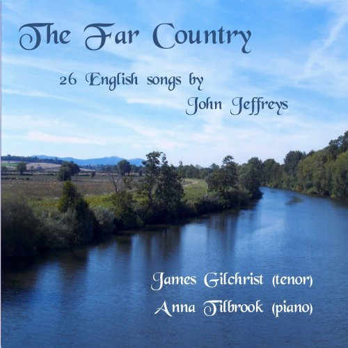 "Album cover with serene river landscape and blue sky, featuring artist and song information."