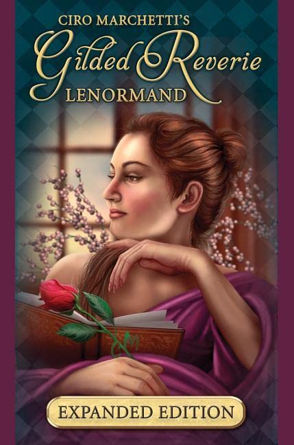Lenormand card deck cover featuring a woman with a red rose.