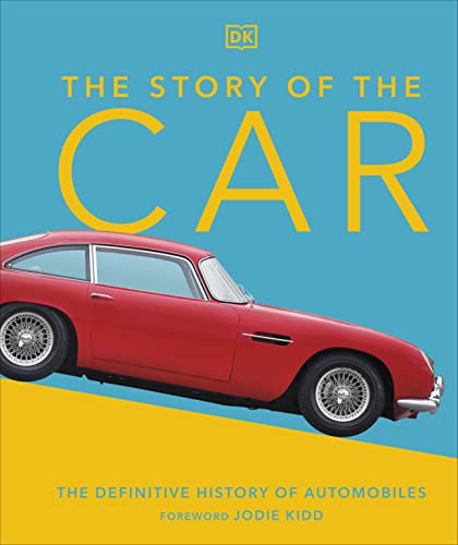 Book cover: "The Story of the Car" featuring a red classic automobile.
