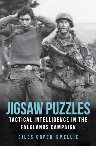 Black and white photo of soldiers, jigsaw puzzle title overlayed.