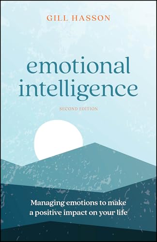Book cover: "Emotional Intelligence" by Gill Hassan, with landscape illustration.