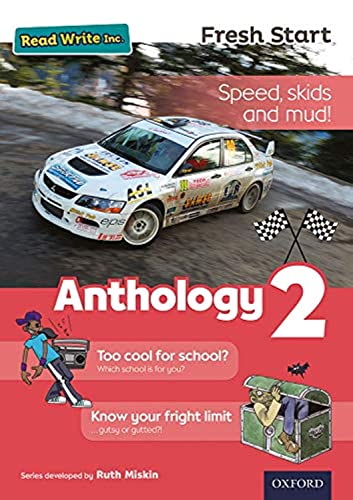 Book cover showing a rally car, a cartoon character, and a treasure chest.
